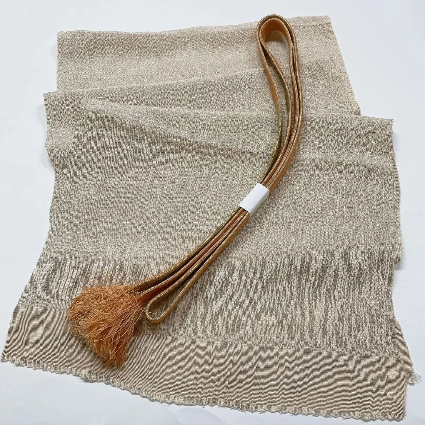 7680# Japanese Kimono Accessory Vintage Obiage and Obijime 2-piece Set Silk