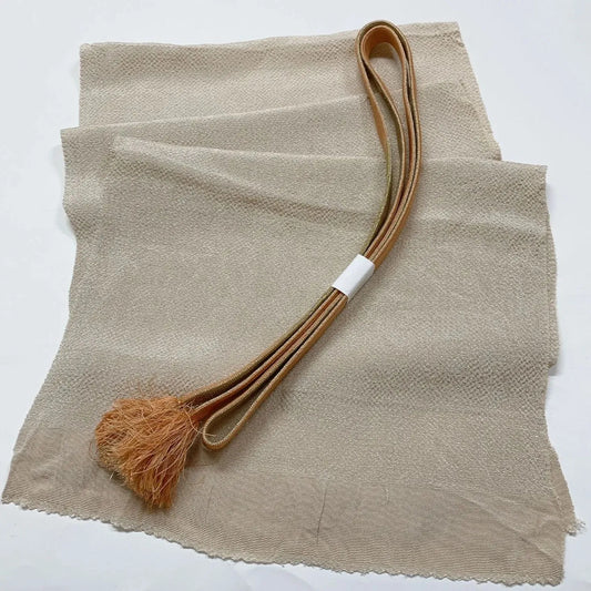 7680# Japanese Kimono Accessory Vintage Obiage and Obijime 2-piece Set Silk