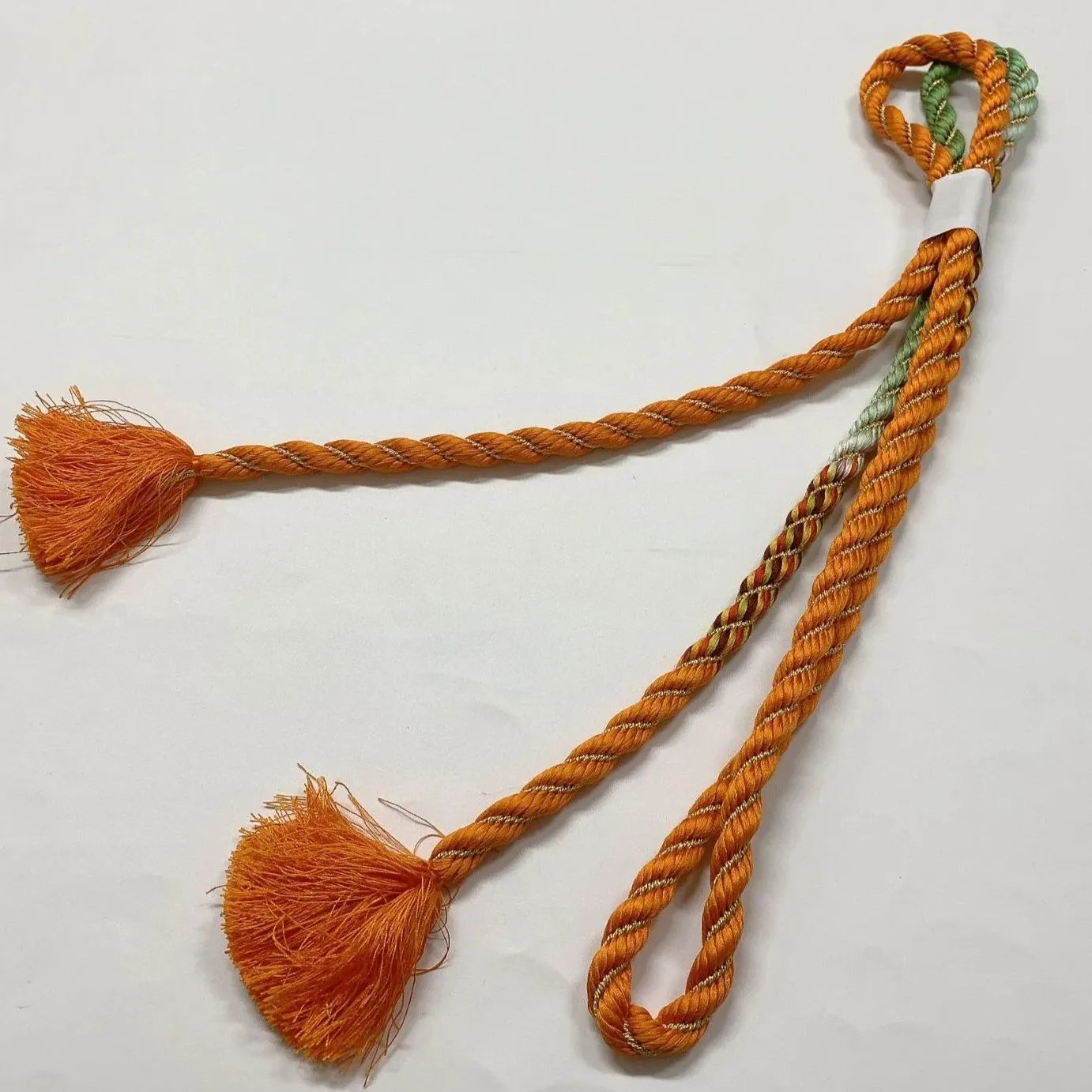 7683# Japanese Kimono Accessory Vintage Obiage and Obijime 2-piece Set Silk
