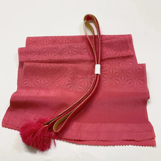 7686# Japanese Kimono Accessory Vintage Obiage and Obijime 2-piece Set Silk