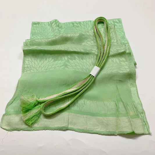 7687# Japanese Kimono Accessory Vintage Obiage and Obijime 2-piece Set Silk