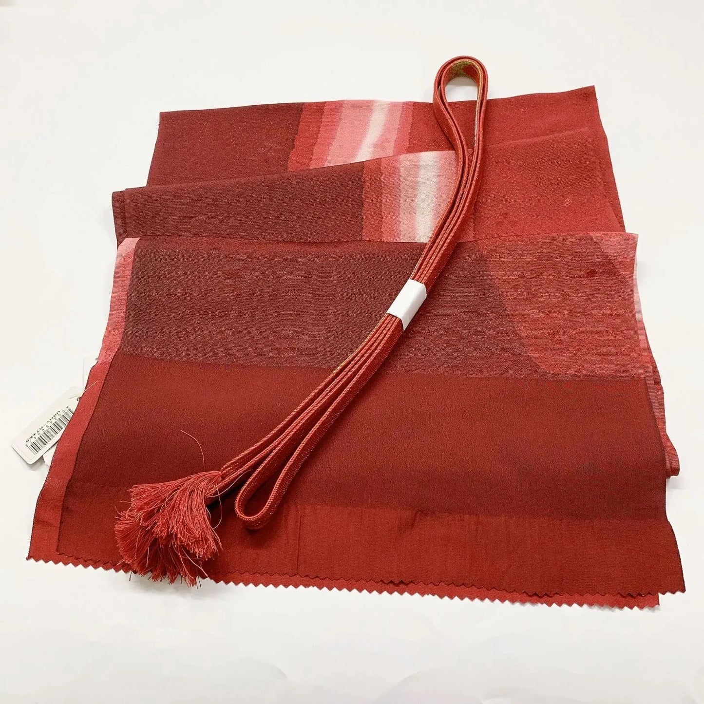 7688# Japanese Kimono Accessory Vintage Obiage and Obijime 2-piece Set Silk