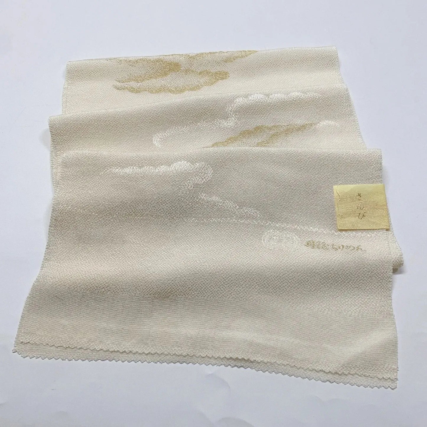 7689# Japanese Kimono Accessory Vintage Obiage and Obijime 2-piece Set Silk
