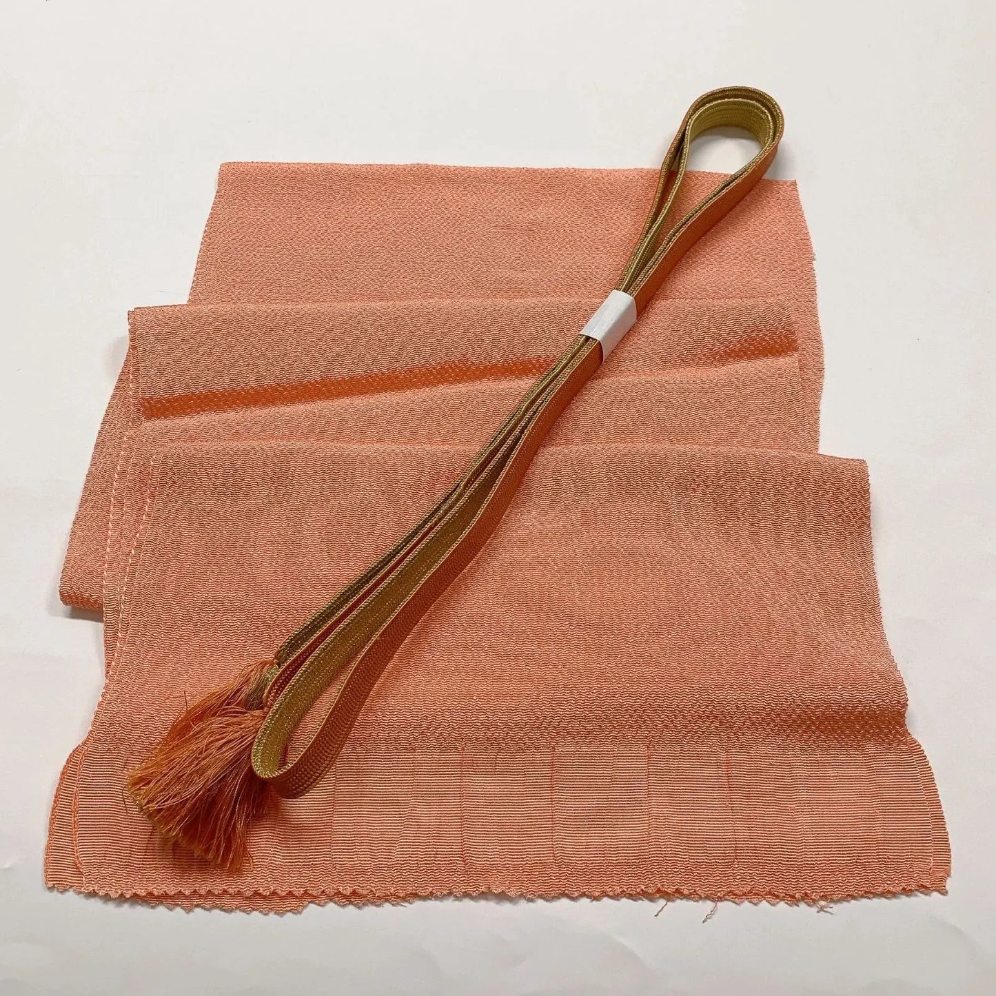 7698# Japanese Kimono Accessory Vintage Obiage and Obijime 2-piece Set Silk