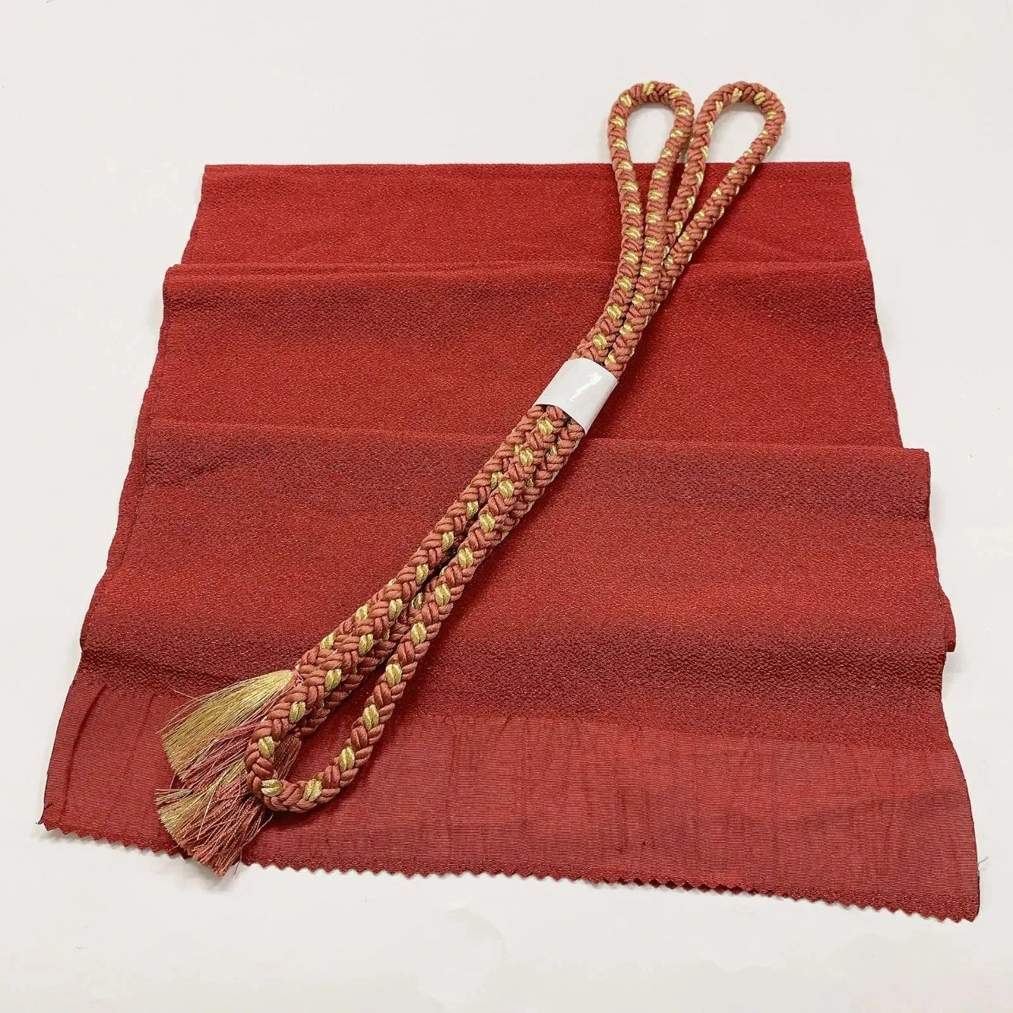 7700# Japanese Kimono Accessory Vintage Obiage and Obijime 2-piece Set Silk