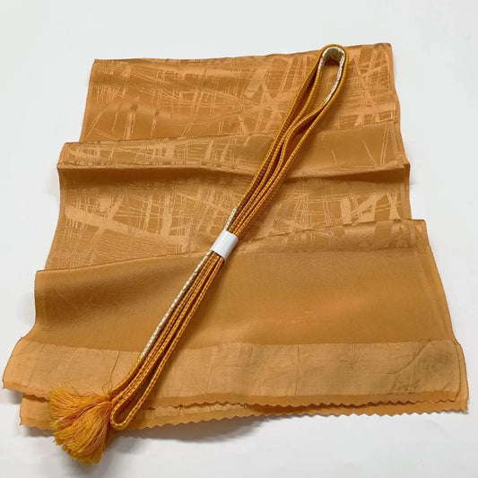 7724# Japanese Kimono Accessory Vintage Obiage and Obijime 2-piece Set Silk