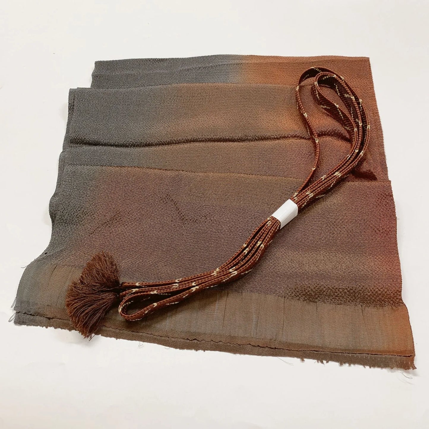 7738# Japanese Kimono Accessory Vintage Obiage and Obijime 2-piece Set Silk