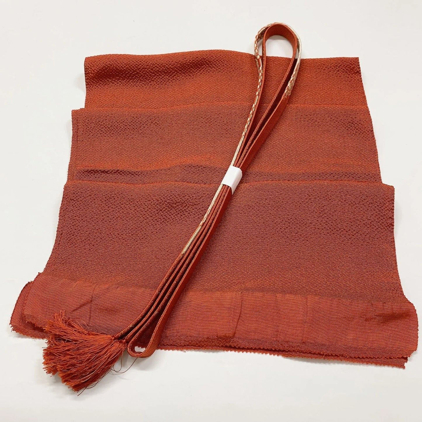 7746# Japanese Kimono Accessory Vintage Obiage and Obijime 2-piece Set Silk