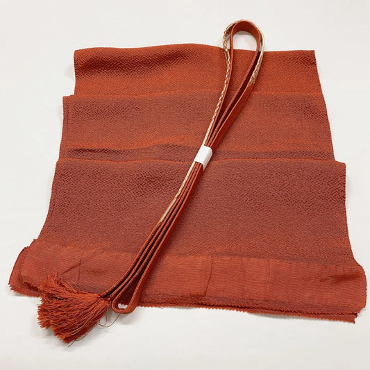 7746# Japanese Kimono Accessory Vintage Obiage and Obijime 2-piece Set Silk