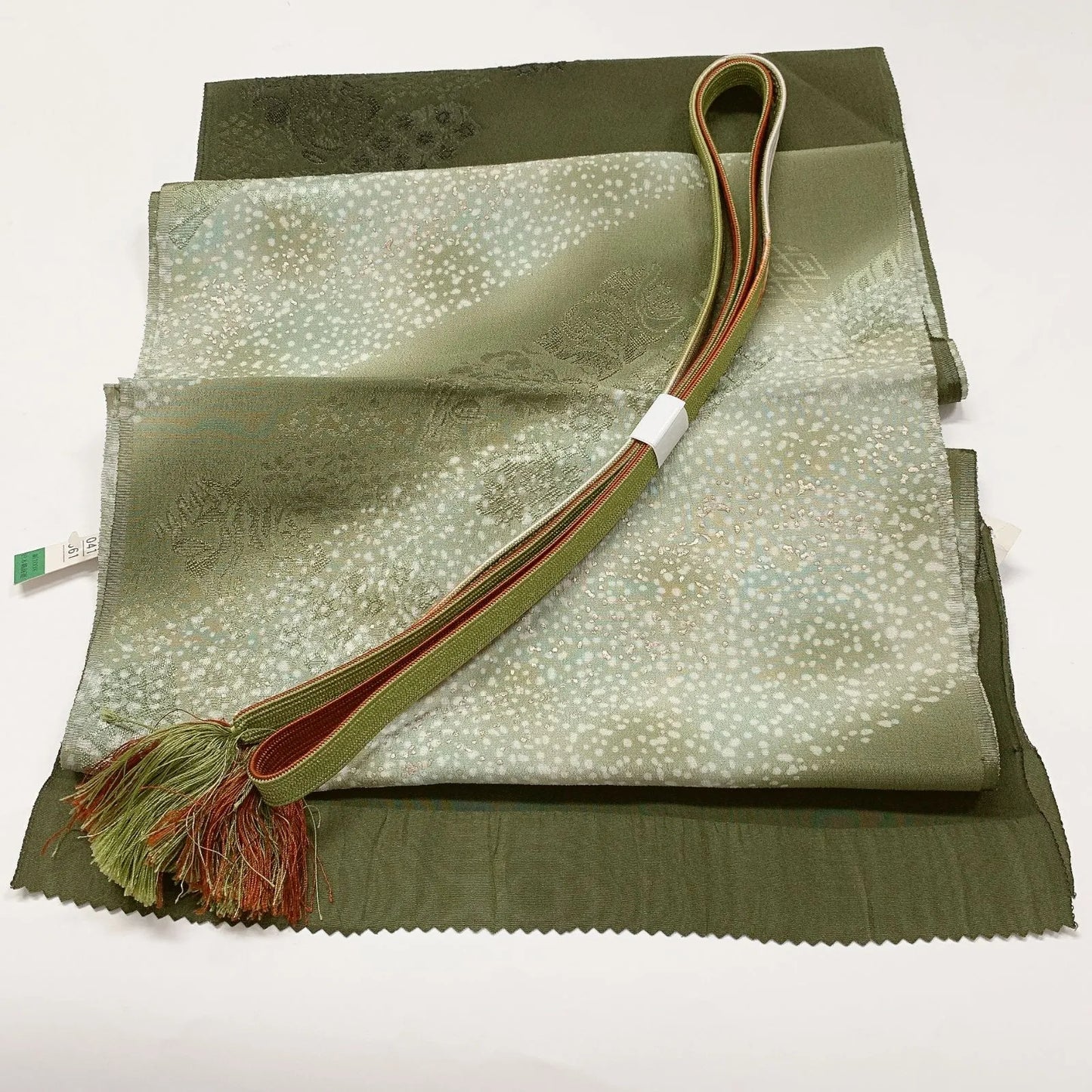 7750# Japanese Kimono Accessory Vintage Obiage and Obijime 2-piece Set Silk