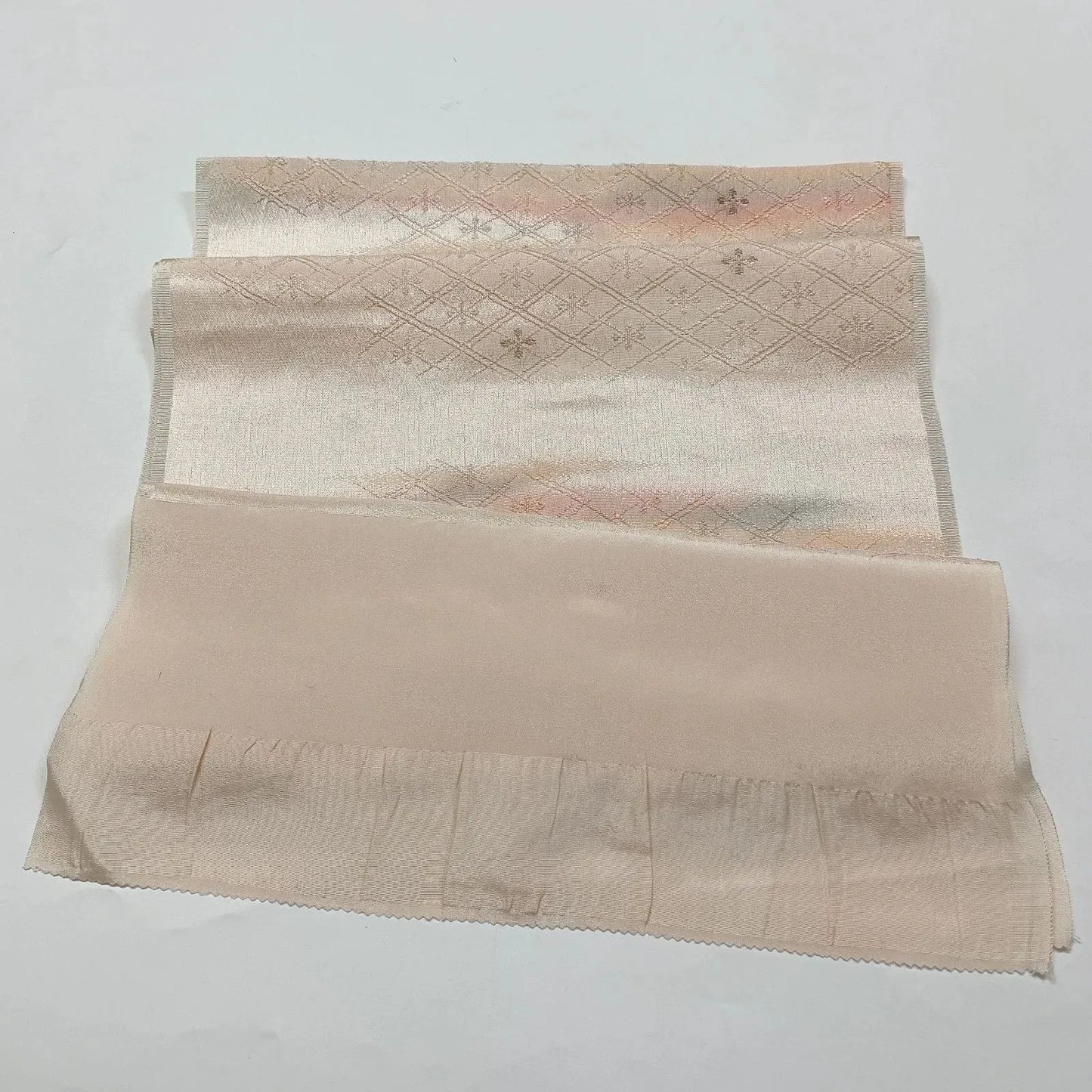 7734# Japanese Kimono Accessory Vintage Obiage and Obijime 2-piece Set Silk