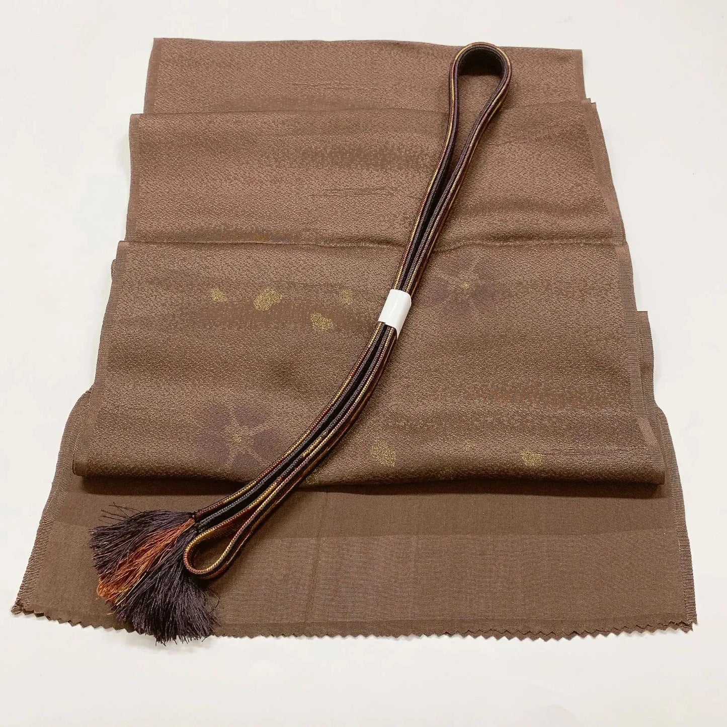 7725# Japanese Kimono Accessory Vintage Obiage and Obijime 2-piece Set Silk