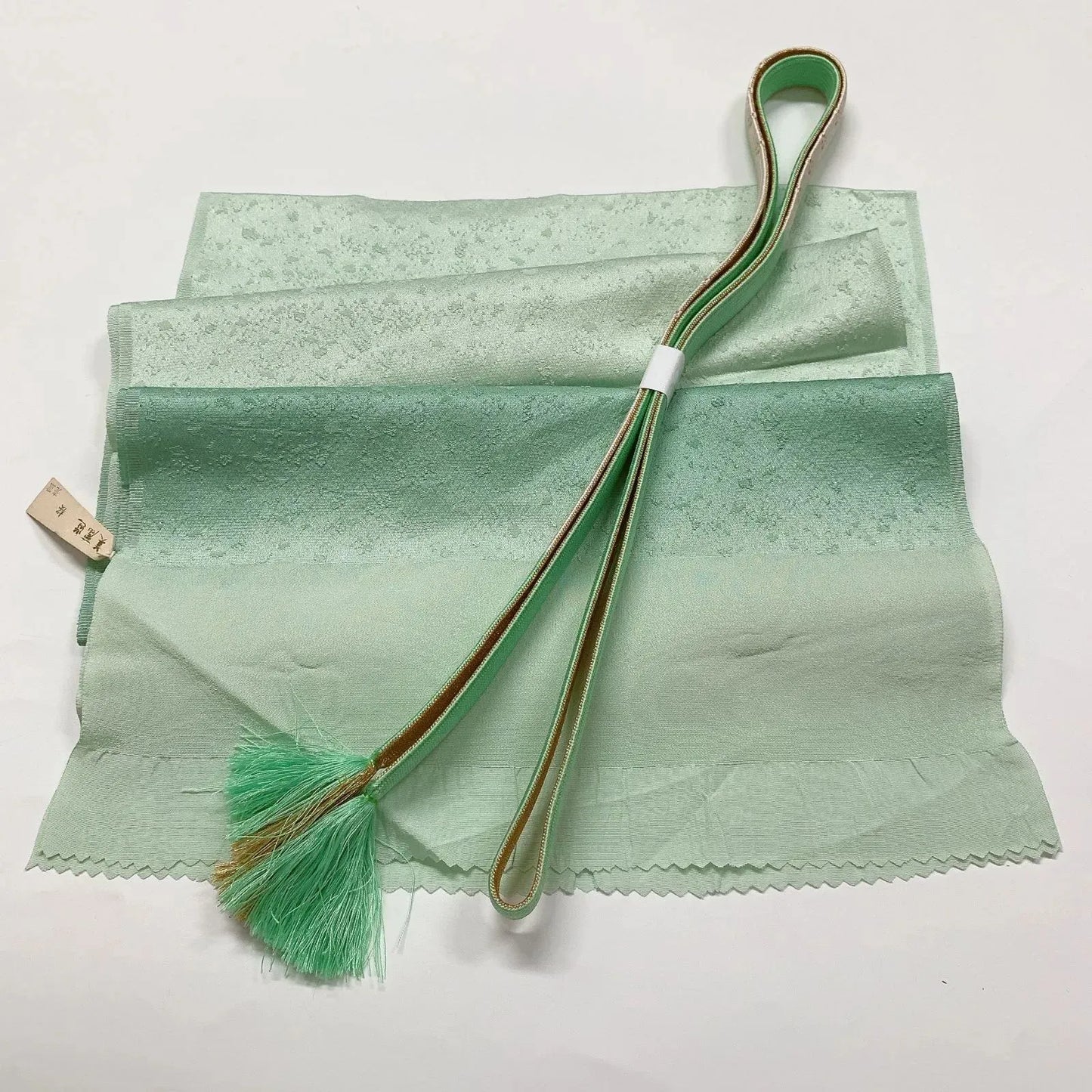 7735# Japanese Kimono Accessory Vintage Obiage and Obijime 2-piece Set Silk