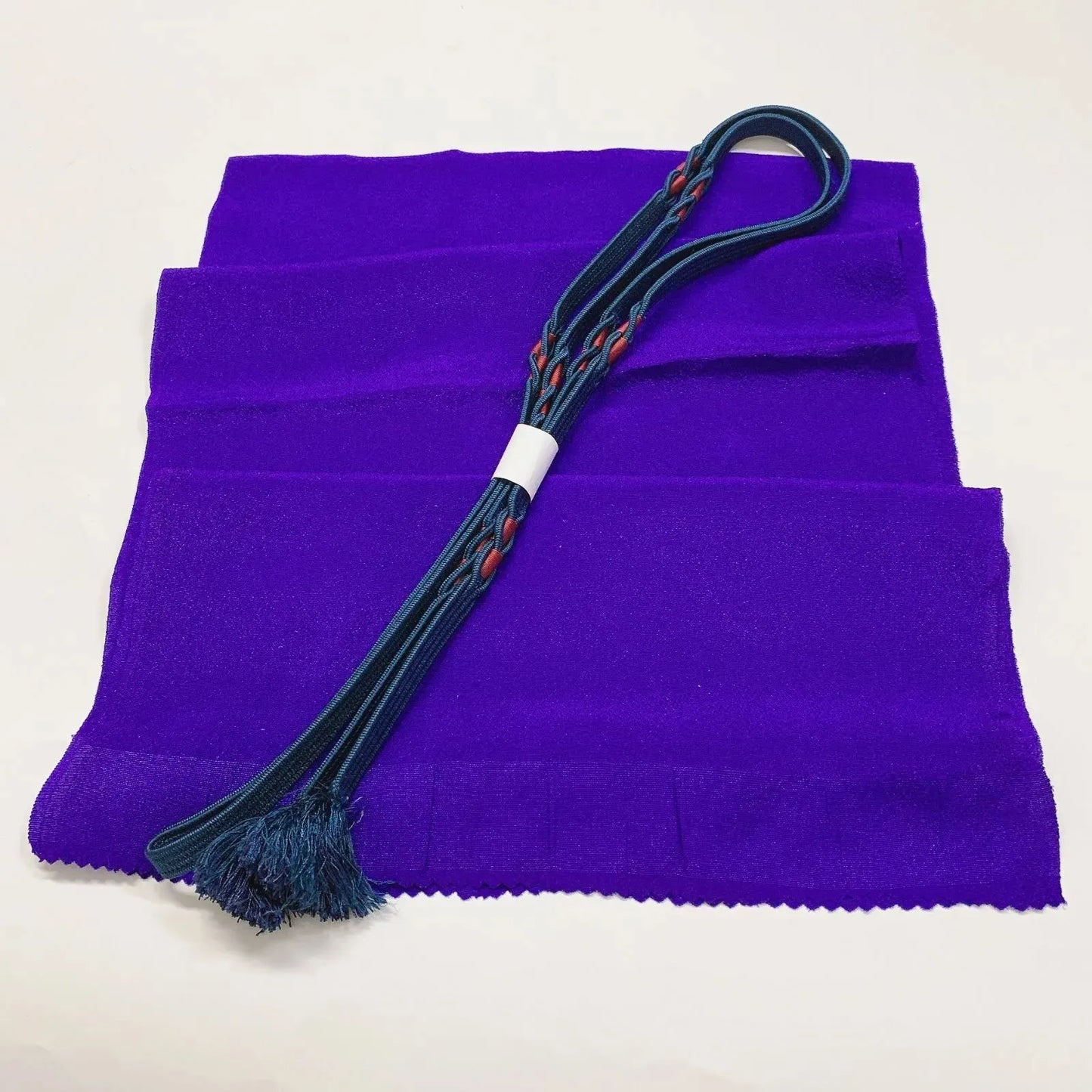 7743# Japanese Kimono Accessory Vintage Obiage and Obijime 2-piece Set Silk