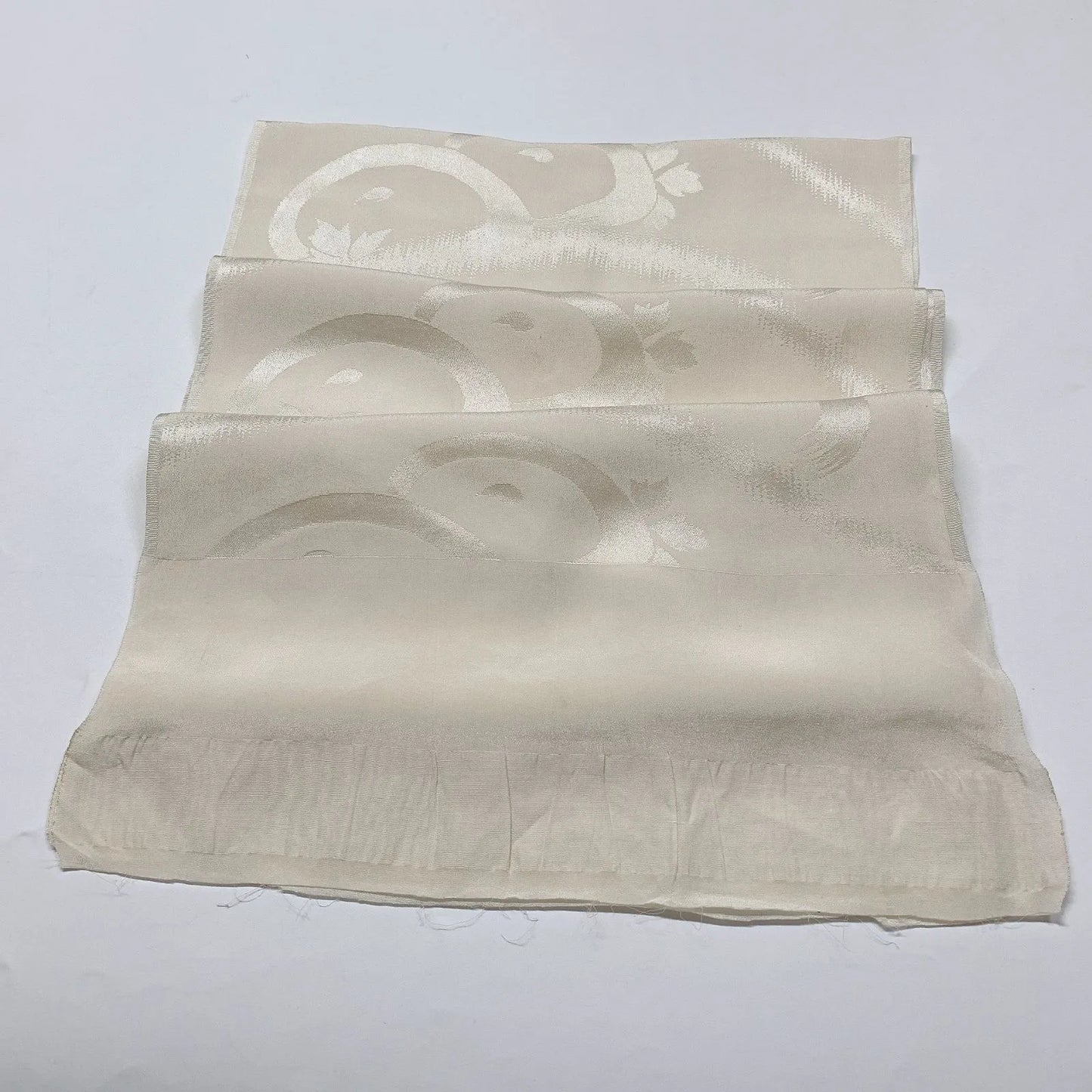 7755# Japanese Kimono Accessory Vintage Obiage and Obijime 2-piece Set Silk