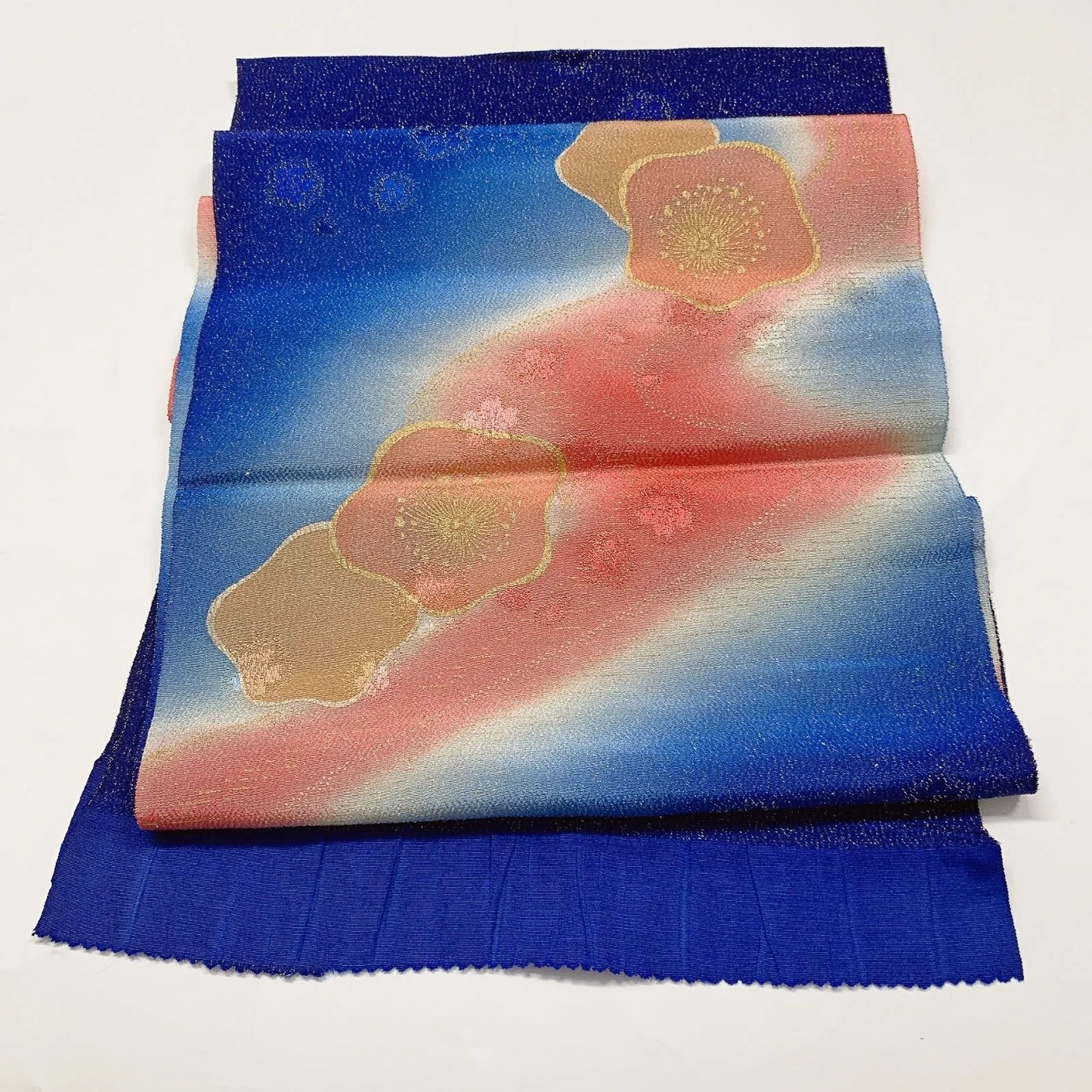 7757# Japanese Kimono Accessory Vintage Obiage and Obijime 2-piece Set Silk