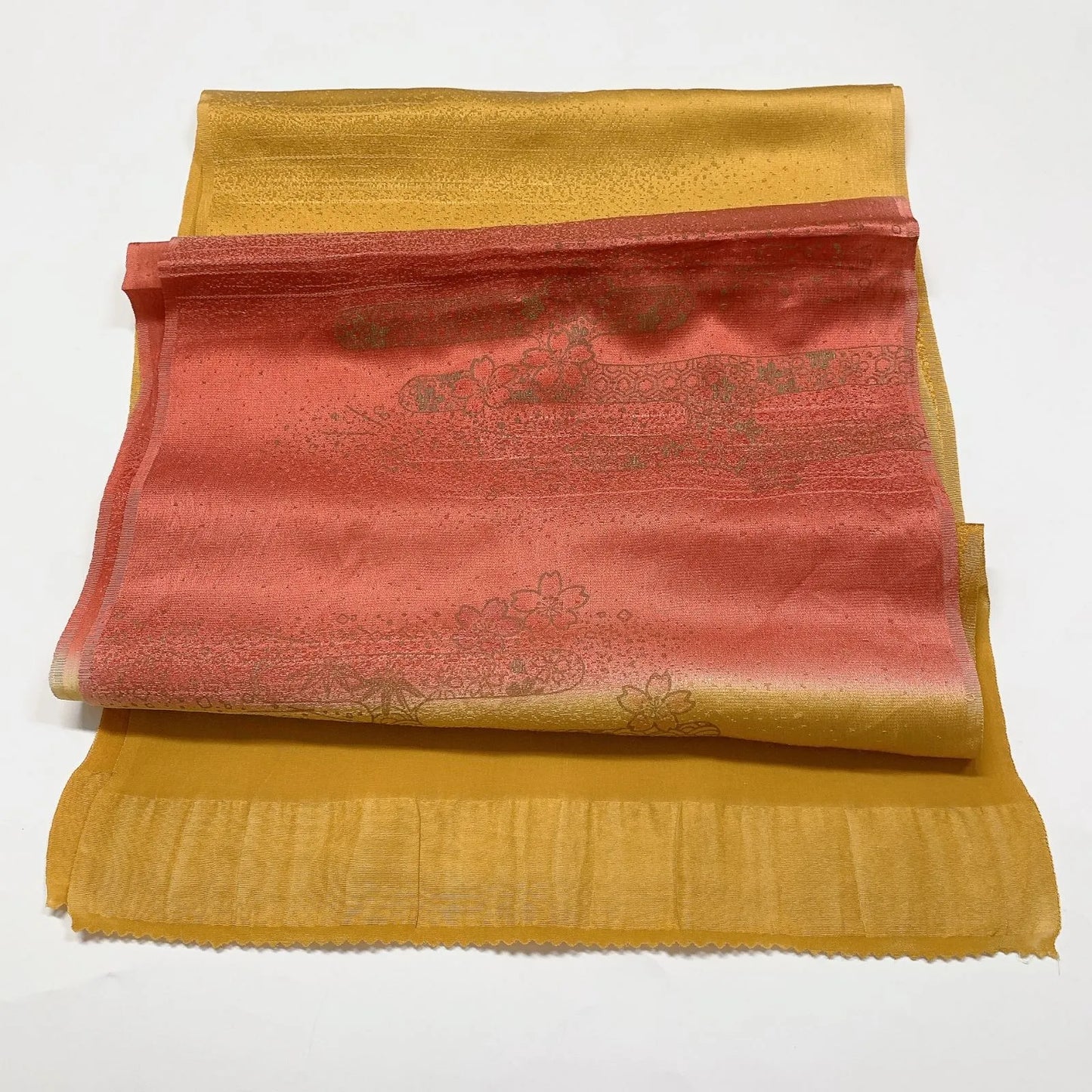 7761# Japanese Kimono Accessory Vintage Obiage and Obijime 2-piece Set Silk