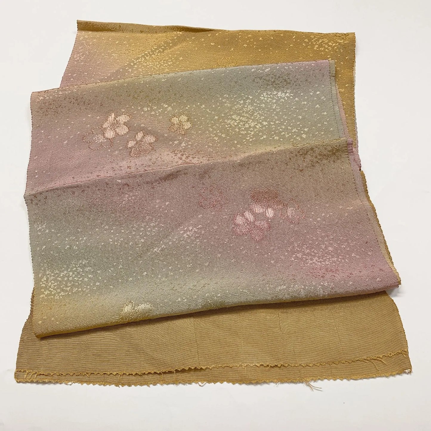 7762# Japanese Kimono Accessory Vintage Obiage and Obijime 2-piece Set Silk