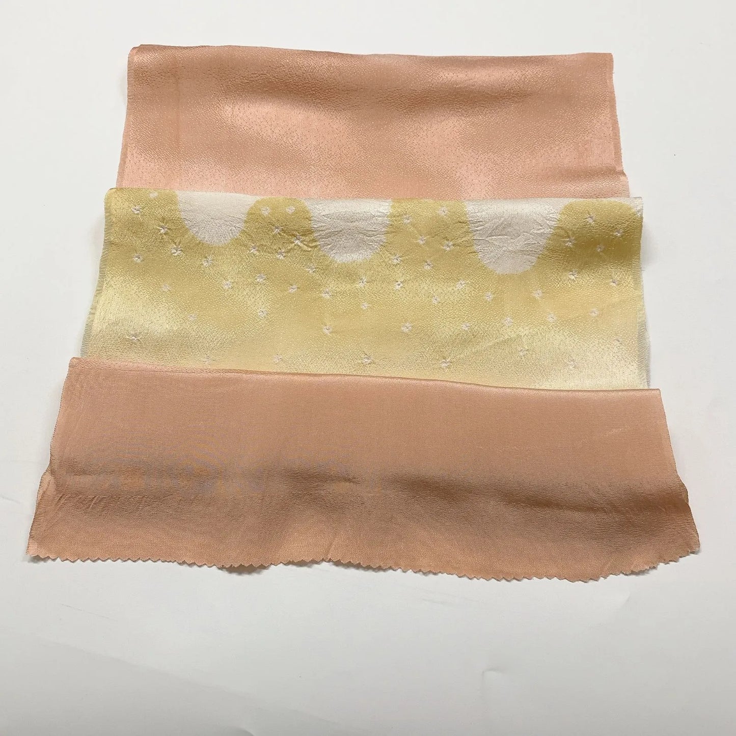 7767# Japanese Kimono Accessory Vintage Obiage and Obijime 2-piece Set Silk