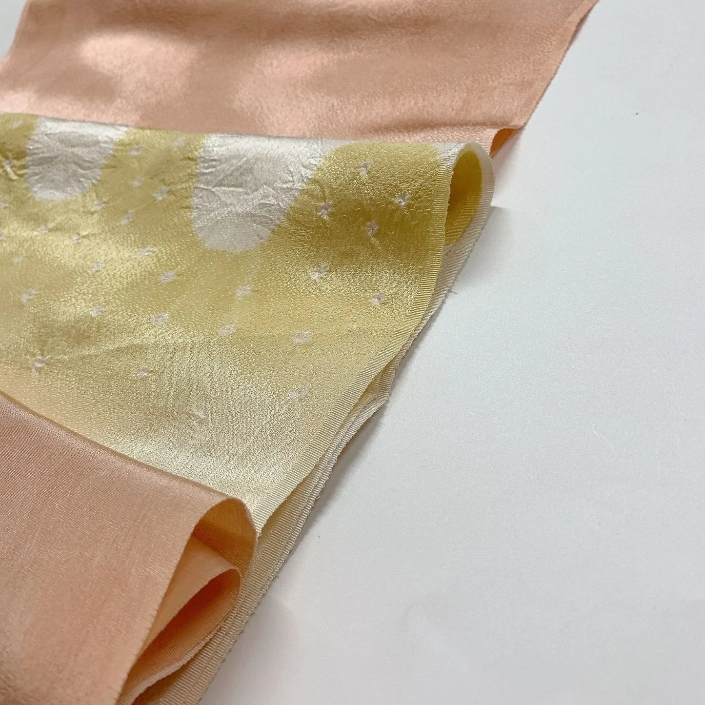 7767# Japanese Kimono Accessory Vintage Obiage and Obijime 2-piece Set Silk
