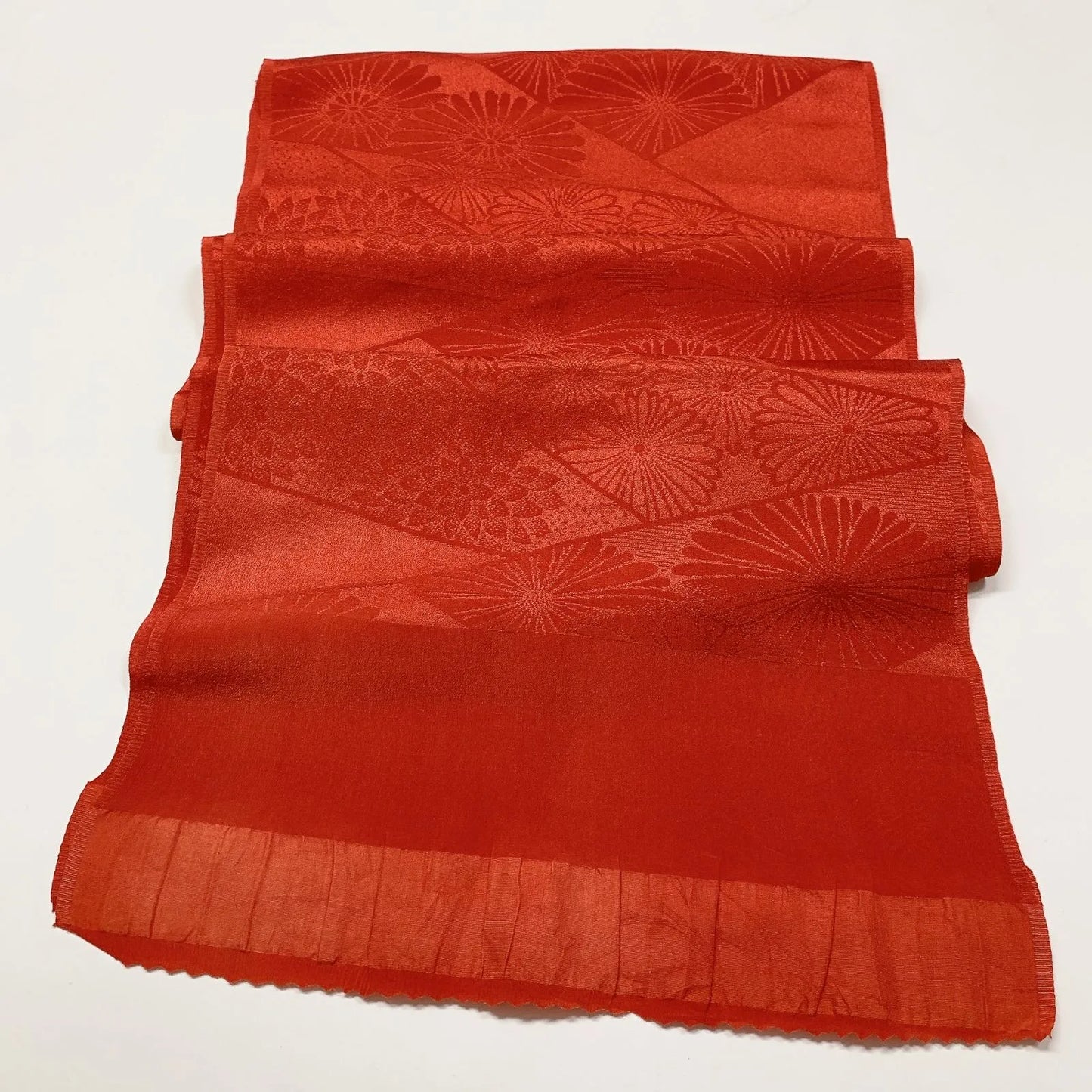 7776# Japanese Kimono Accessory Vintage Obiage and Obijime 2-piece Set Silk