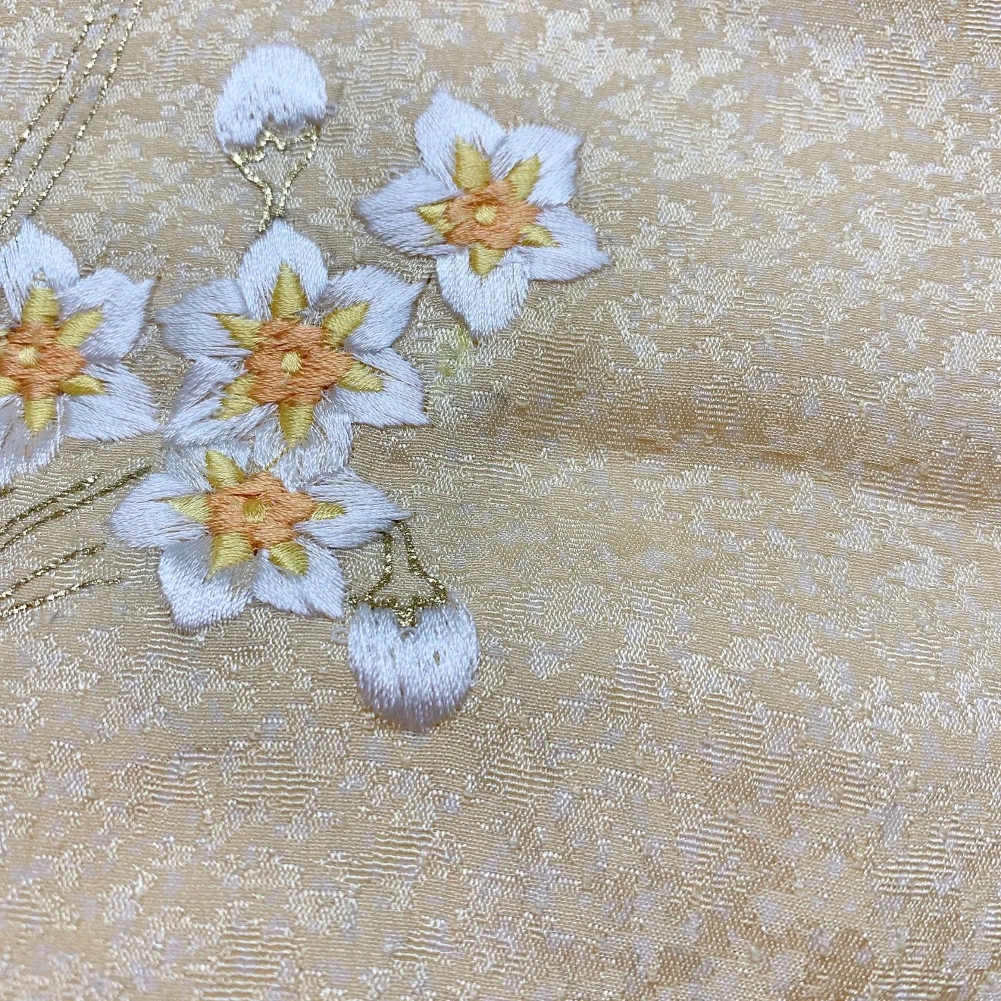 7786# Japanese Kimono Accessory Vintage Obiage and Obijime 2-piece Set Silk
