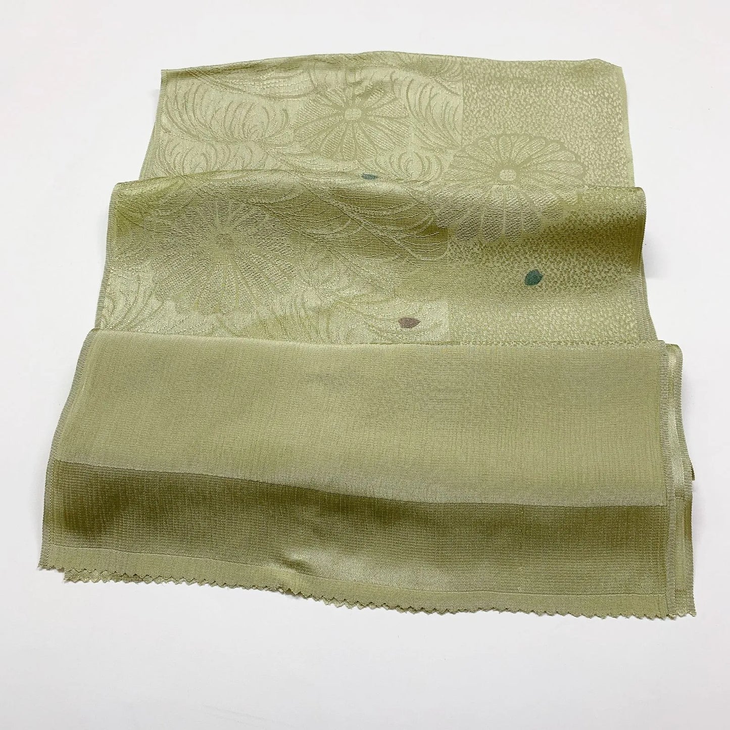 7792# Japanese Kimono Accessory Vintage Obiage and Obijime 2-piece Set Silk