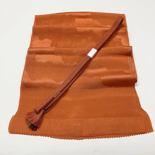 7771# Japanese Kimono Accessory Vintage Obiage and Obijime 2-piece Set Silk
