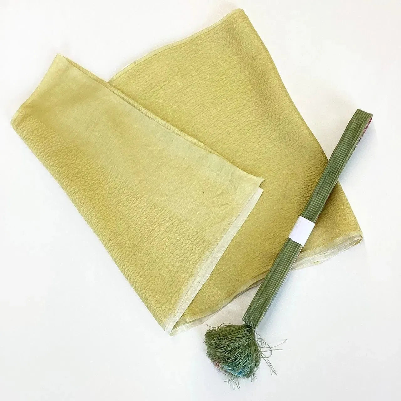 7829# Japanese Kimono Accessory Vintage Obiage and Obijime 2-piece Set Silk