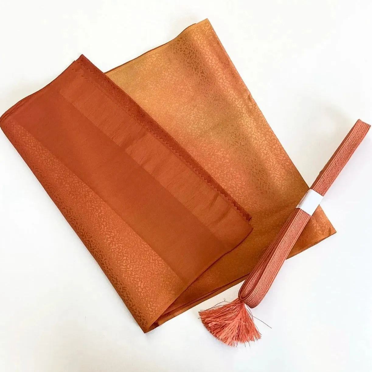 7831# Japanese Kimono Accessory Vintage Obiage and Obijime 2-piece Set Silk