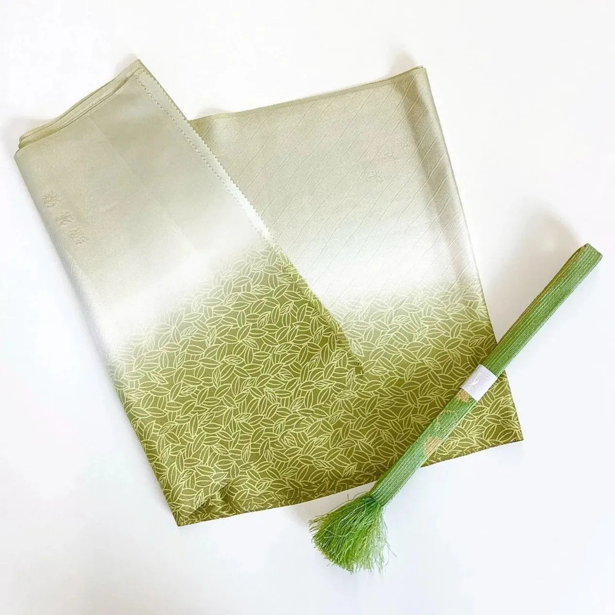 7834# Japanese Kimono Accessory Vintage Obiage and Obijime 2-piece Set Silk