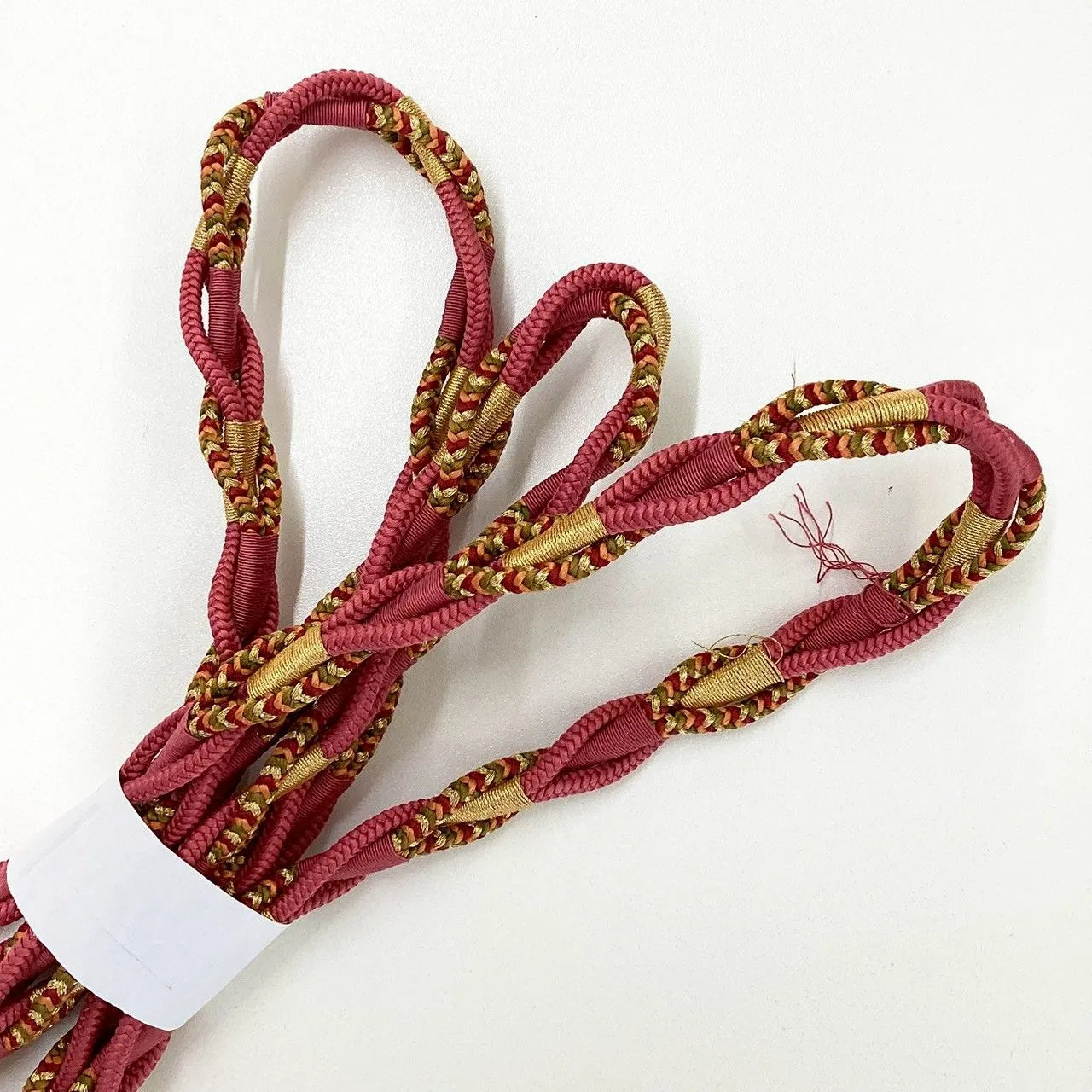 7846# Japanese Kimono Accessory Vintage Obiage and Obijime 2-piece Set Silk