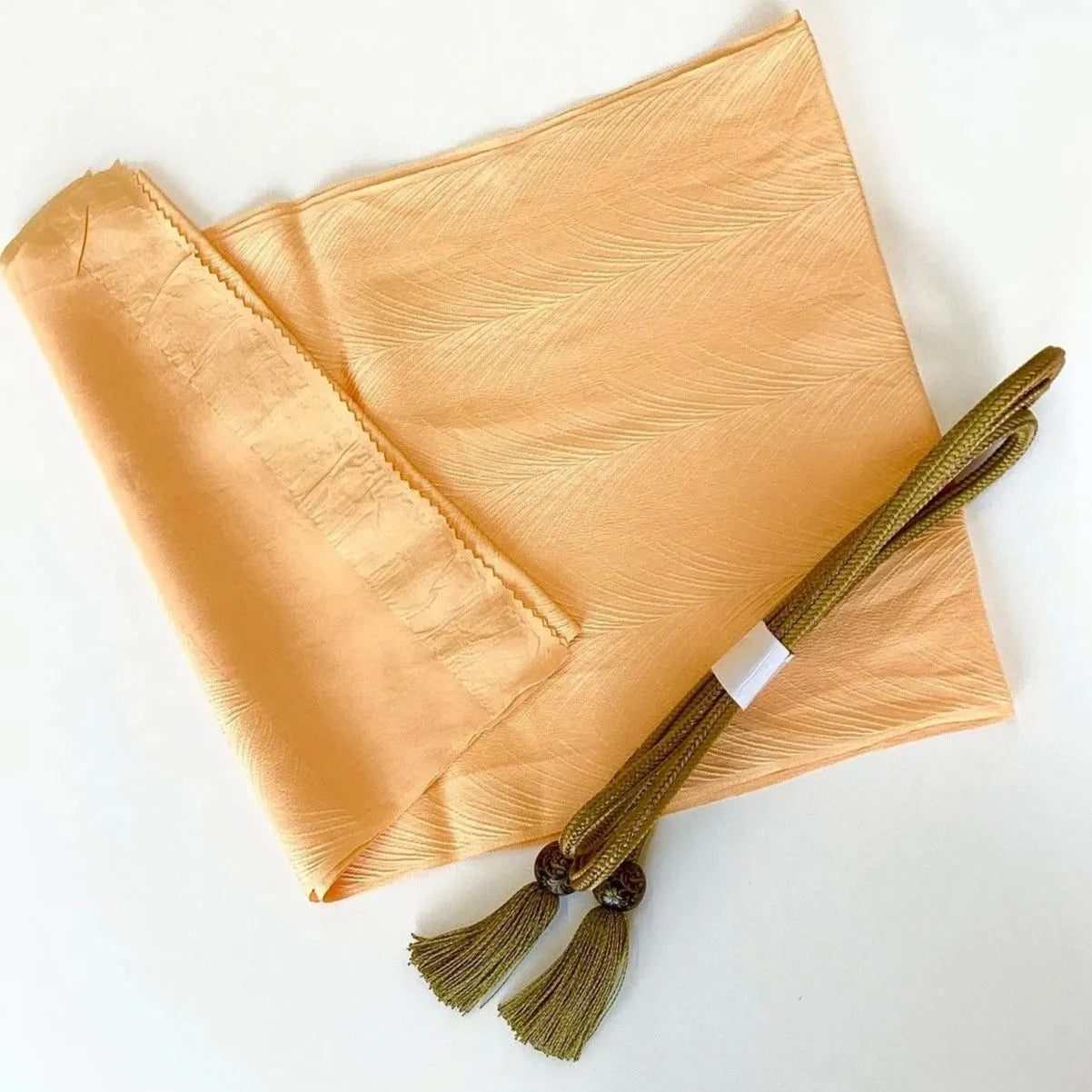 7845# Japanese Kimono Accessory Vintage Obiage and Obijime 2-piece Set Silk