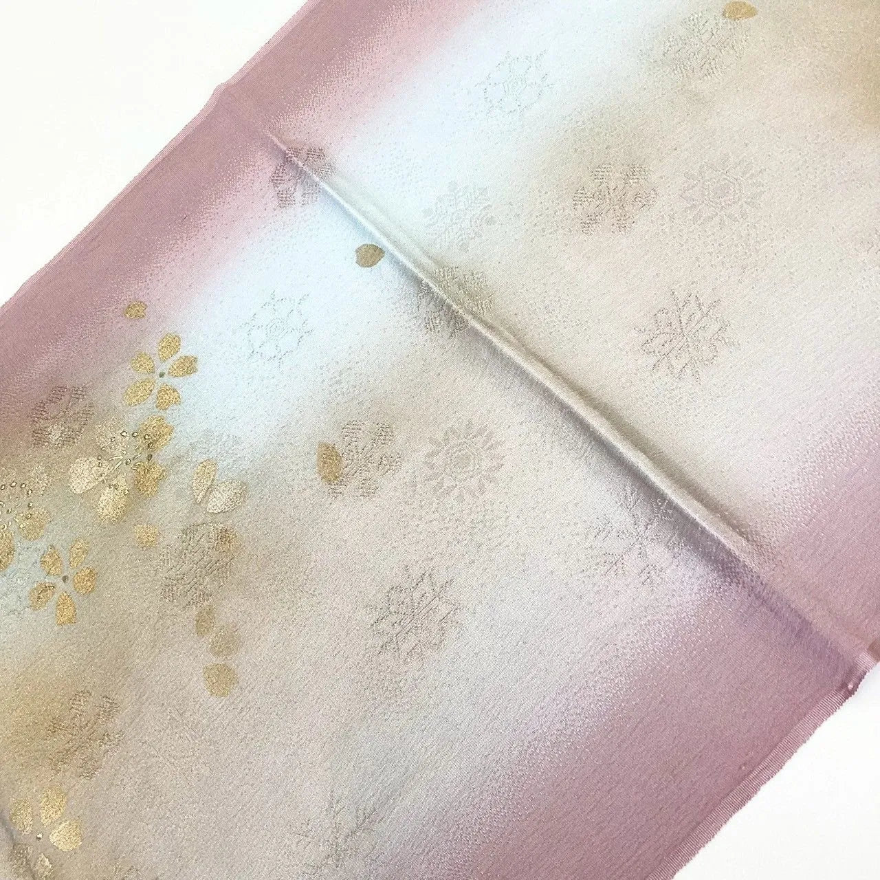 7852# Japanese Kimono Accessory Vintage Obiage and Obijime 2-piece Set Silk