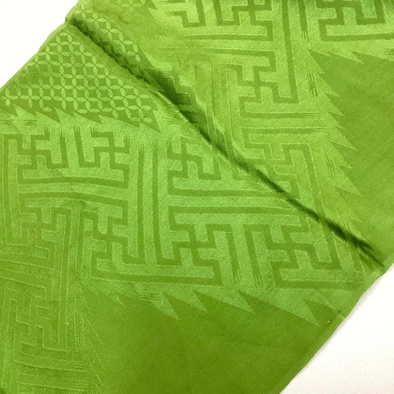 7856# Japanese Kimono Accessory Vintage Obiage and Obijime 2-piece Set Silk