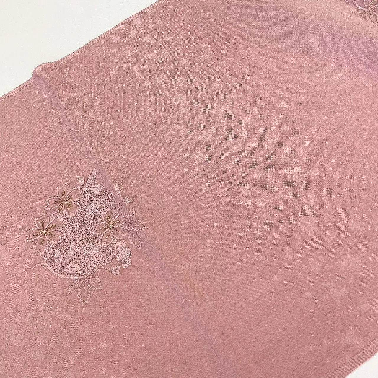 7863# Japanese Kimono Accessory Vintage Obiage and Obijime 2-piece Set Silk