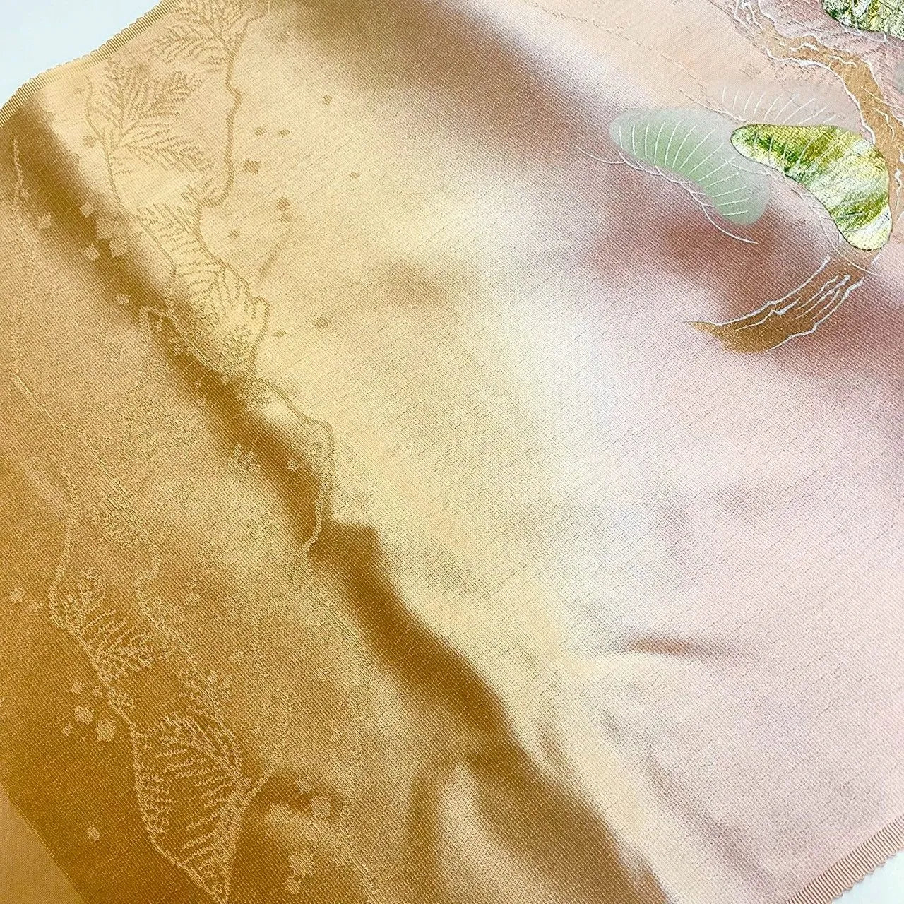7870# Japanese Kimono Accessory Vintage Obiage and Obijime 2-piece Set Silk