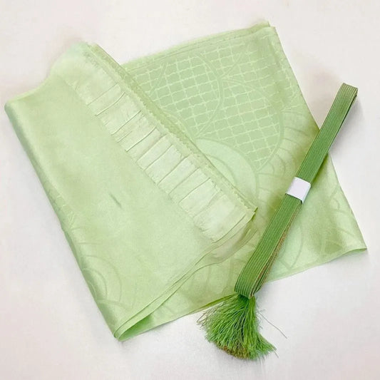 7851# Japanese Kimono Accessory Vintage Obiage and Obijime 2-piece Set Silk