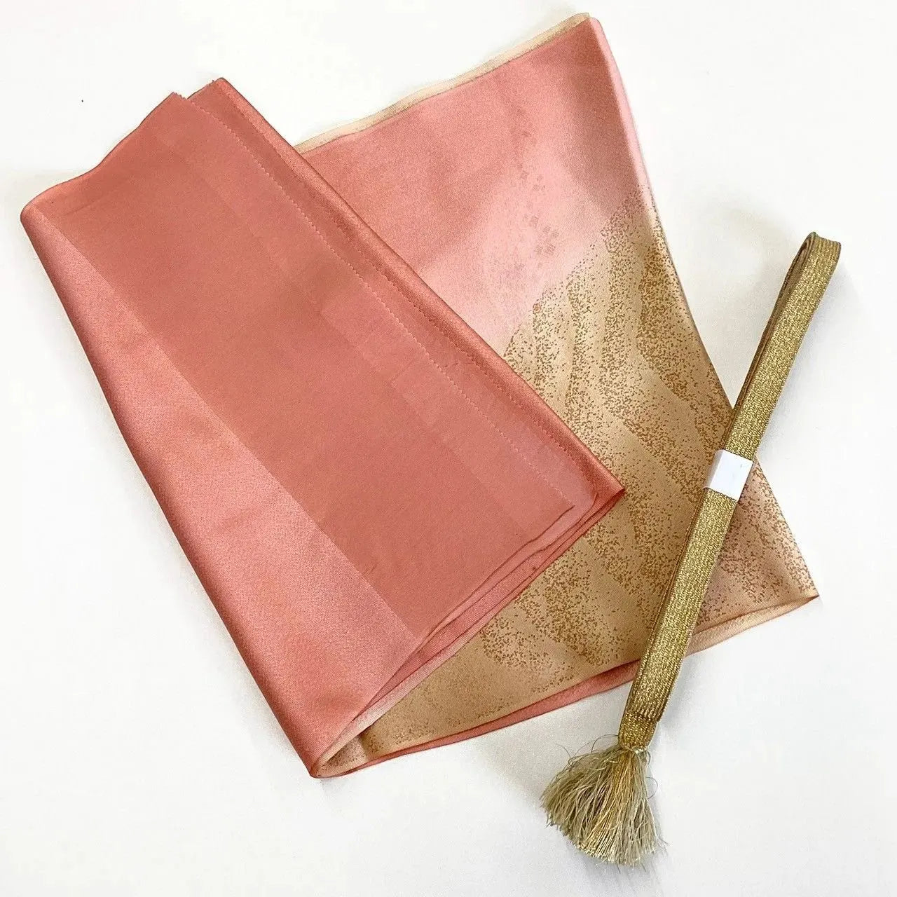 7854# Japanese Kimono Accessory Vintage Obiage and Obijime 2-piece Set Silk