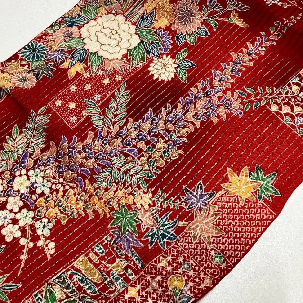 7871# Japanese Kimono Accessory Summer Obiage and Obijime 2-piece Set Silk