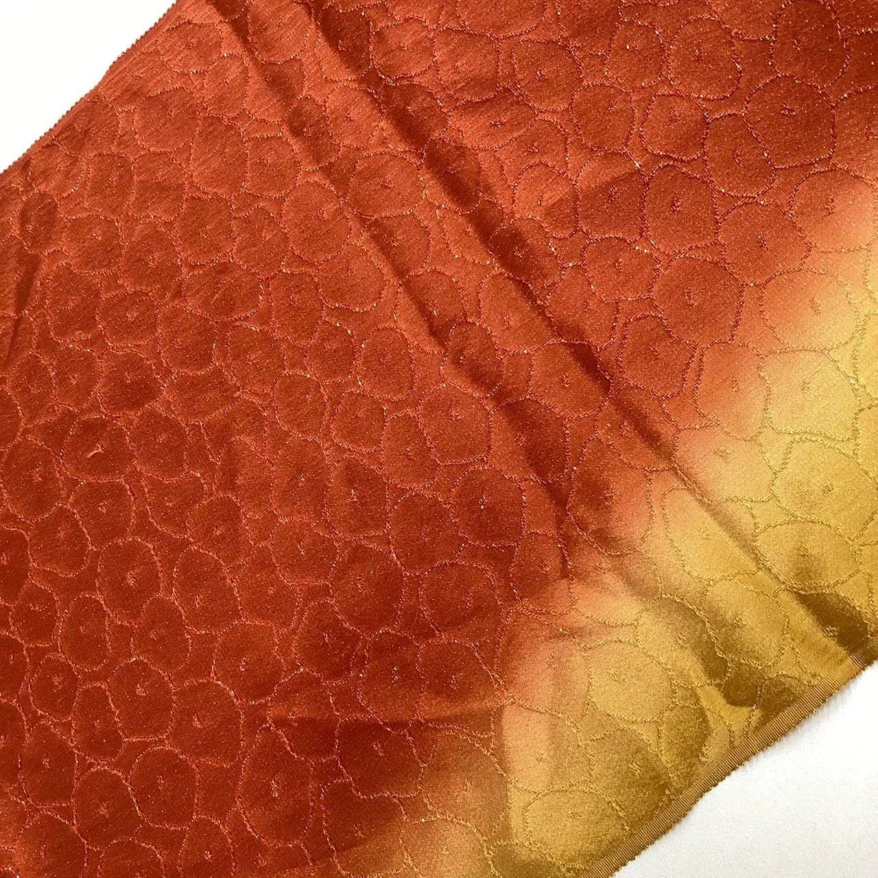 7876# Japanese Kimono Accessory Vintage Obiage and Obijime 2-piece Set Silk