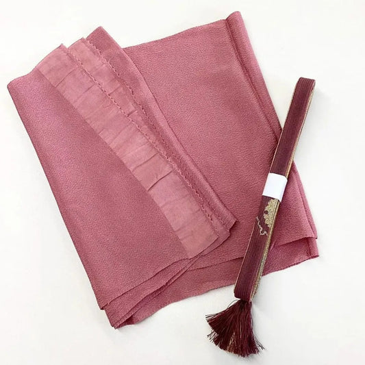 7859# Japanese Kimono Accessory Vintage Obiage and Obijime 2-piece Set Silk