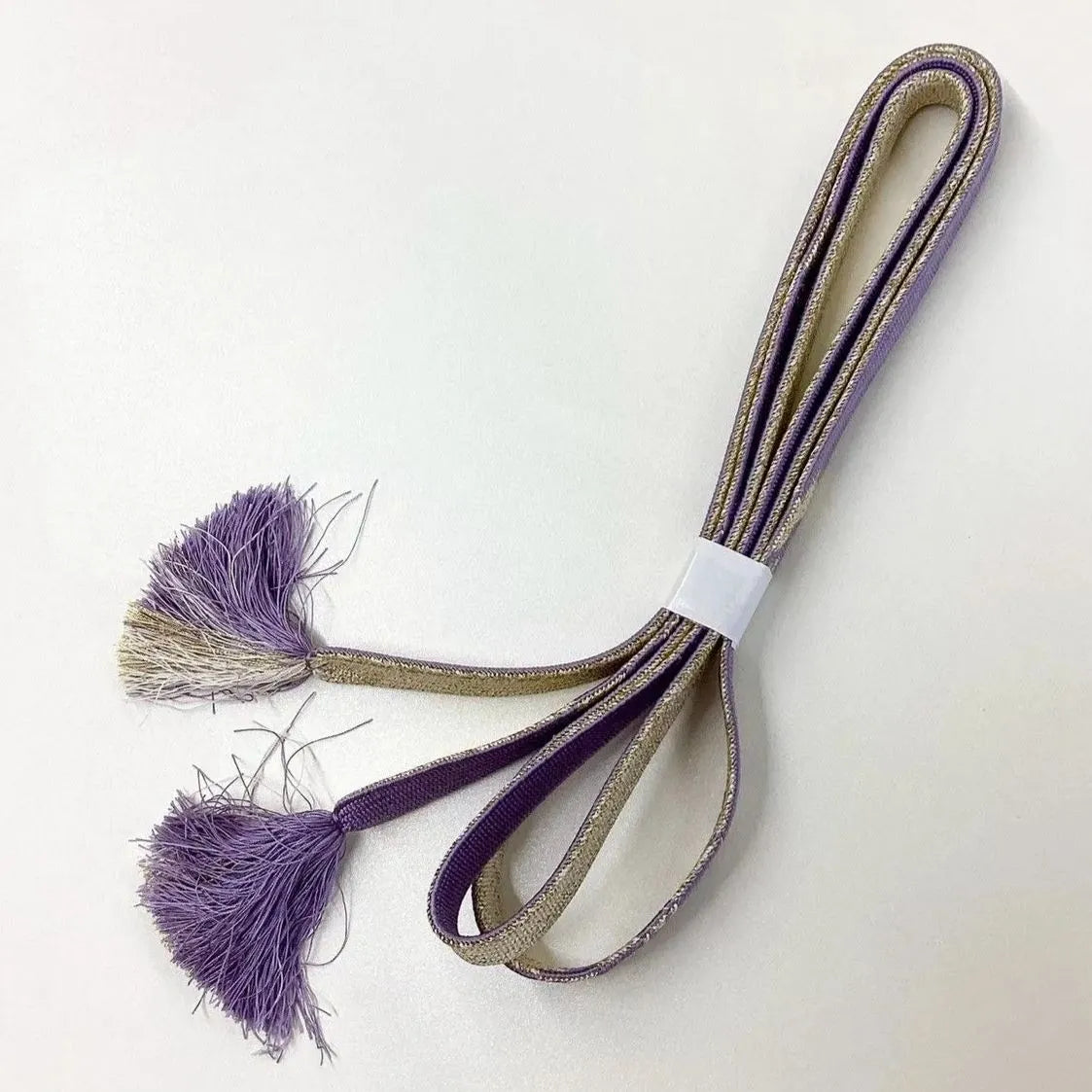 7861# Japanese Kimono Accessory Vintage Obiage and Obijime 2-piece Set Silk