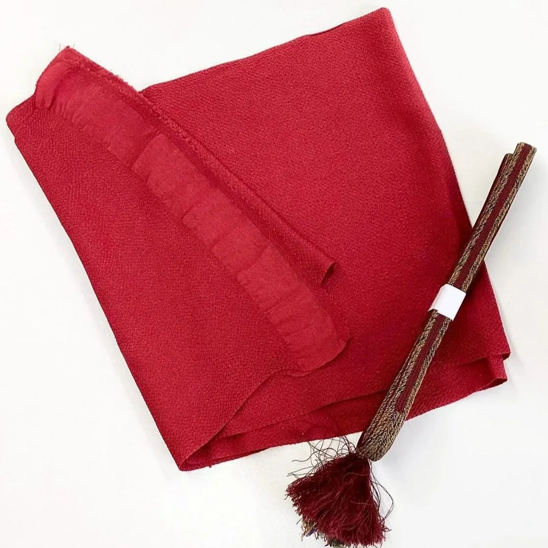 7865# Japanese Kimono Accessory Vintage Obiage and Obijime 2-piece Set Silk