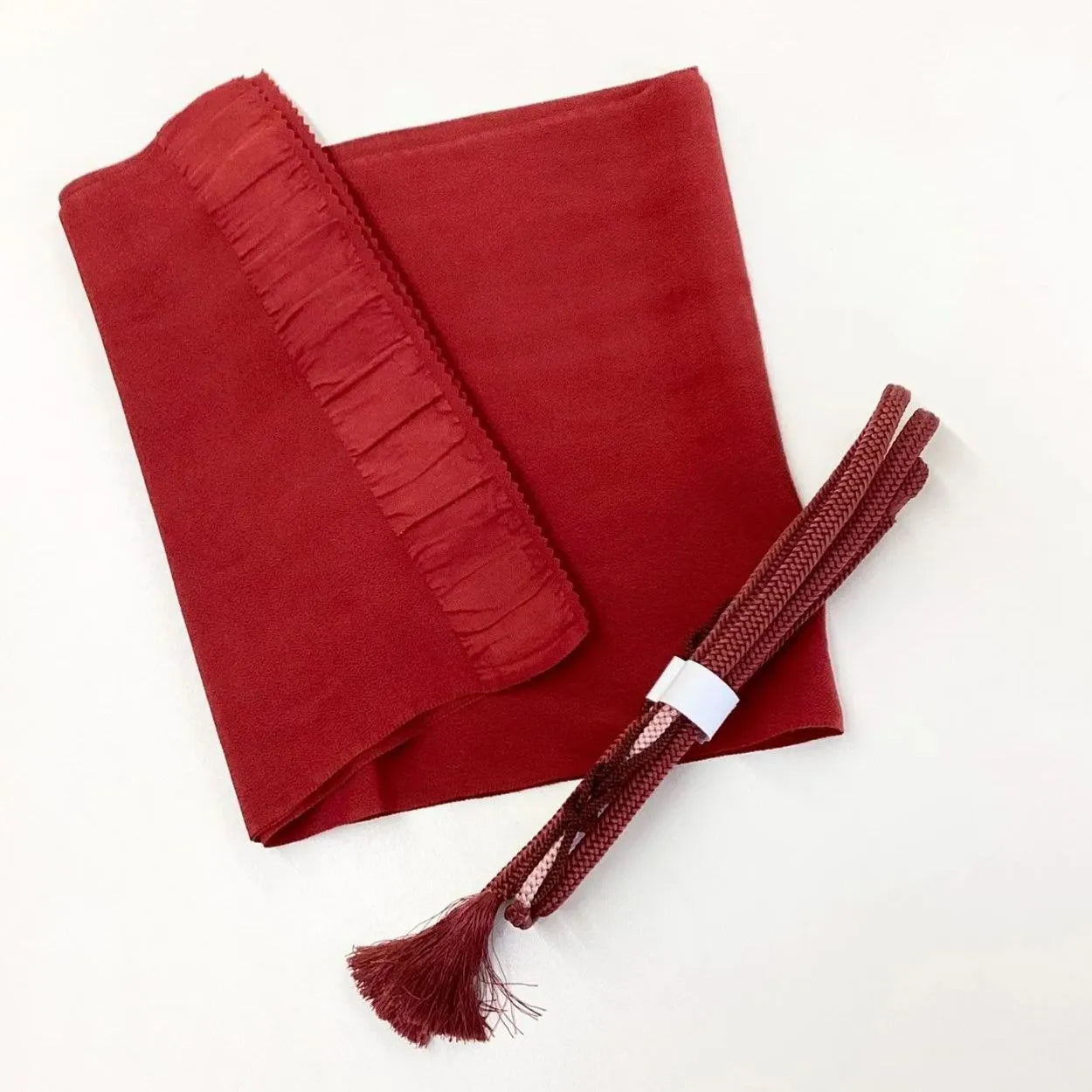 7866# Japanese Kimono Accessory Vintage Obiage and Obijime 2-piece Set Silk