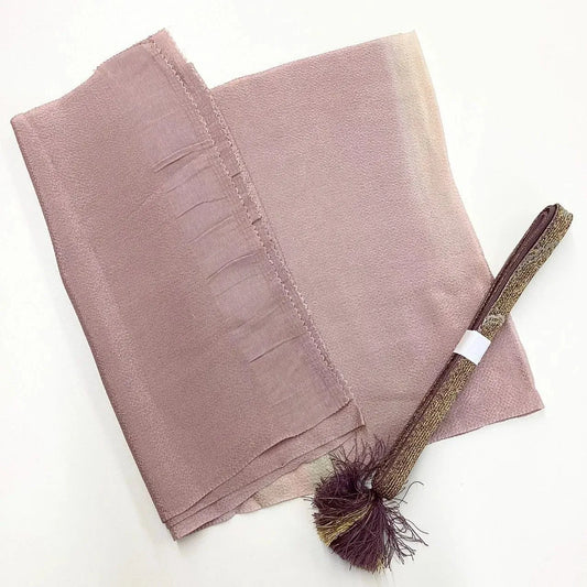7868# Japanese Kimono Accessory Vintage Obiage and Obijime 2-piece Set Silk