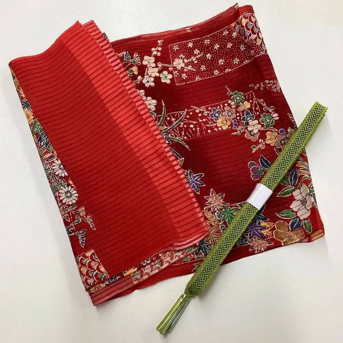 7871# Japanese Kimono Accessory Summer Obiage and Obijime 2-piece Set Silk