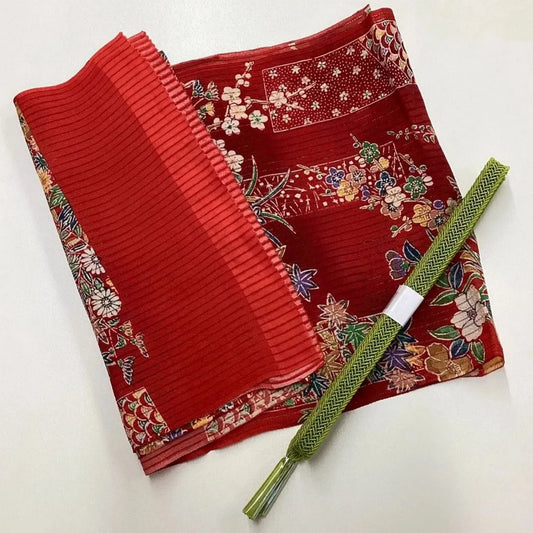 7871# Japanese Kimono Accessory Summer Obiage and Obijime 2-piece Set Silk