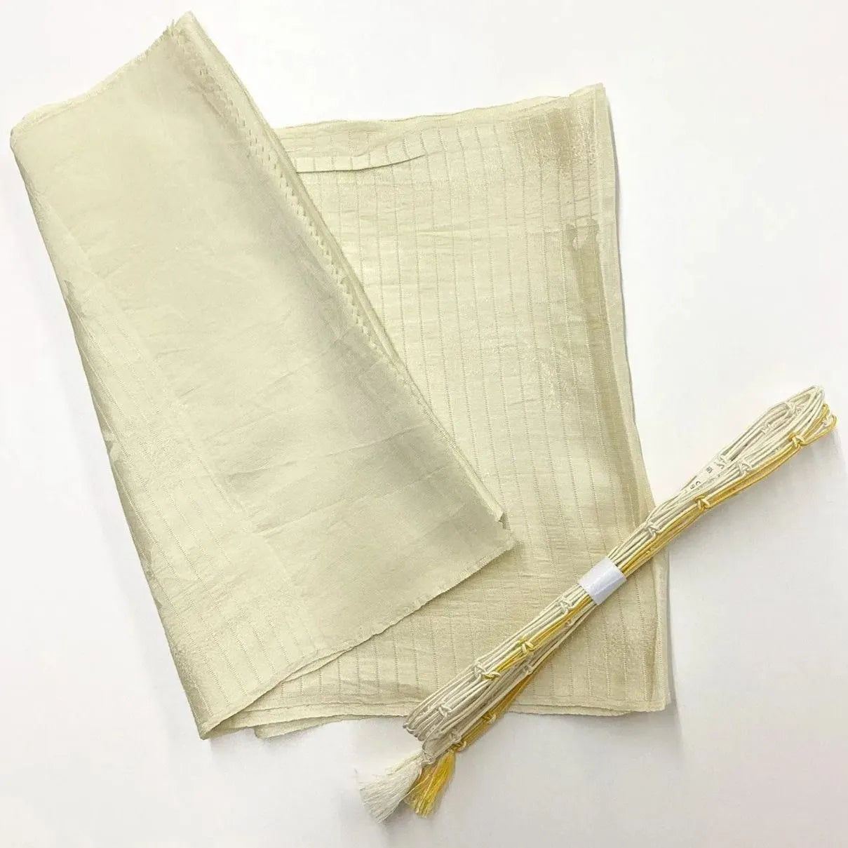 7877# Japanese Kimono Accessory Summer Obiage and Obijime 2-piece Set Silk