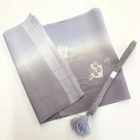 7880# Japanese Kimono Accessory Summer Obiage and Obijime 2-piece Set Silk